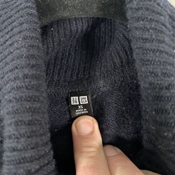 Uniqlo Wool Sweater Women's XS Black Knit Long Sleeve TurtleNeck Pullover - Picture 5 of 9